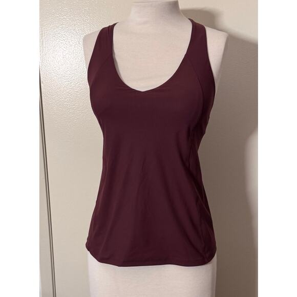 Lululemon Long Breath 2-in-1 Tank *Light Support in Redwood/Auburn Size 6 - Picture 3 of 5